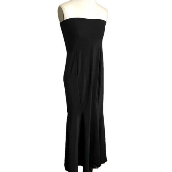 Vintage Linda Lundstrom Black Tube Maxi Mermaid Dress - Medium, Stretchy! 🇨🇦 - Picture 1 of 10